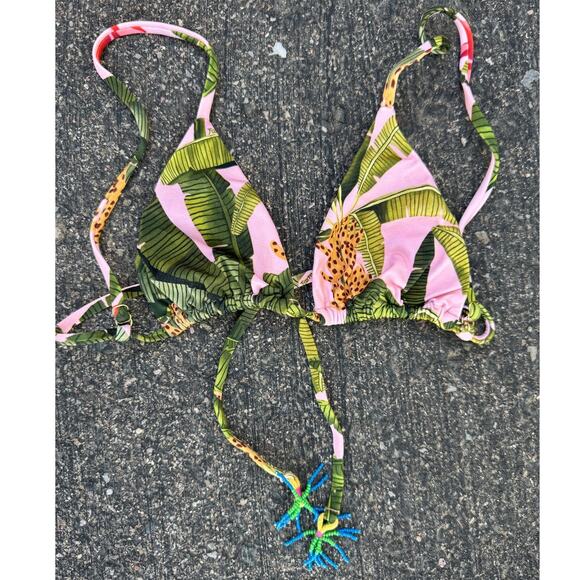 FARM Rio Banana Leaves Bikini Top Size XS - Picture 4 of 9